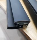 Perfil de chuveiro de alumínio para banheiro pista superior com revestimento em pó anodizado preto