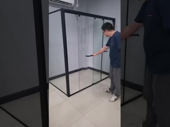 Porta deslizante dupla com perfis de chuveiro de alumínio com ângulo de retorno
