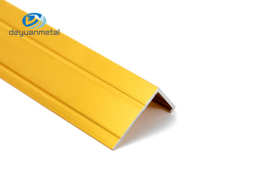 L de alumínio anodizado perfila o material dourado do comprimento Alu6063 da cor 2.5m