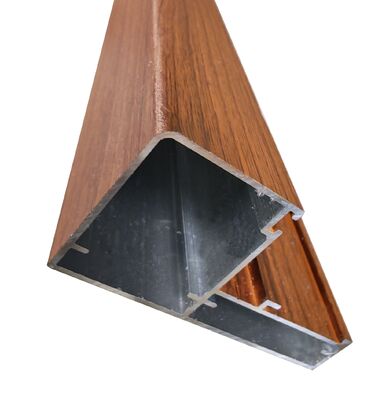 Perfis de janelas de batente de alumínio com grão de madeira para o mercado latino-americano